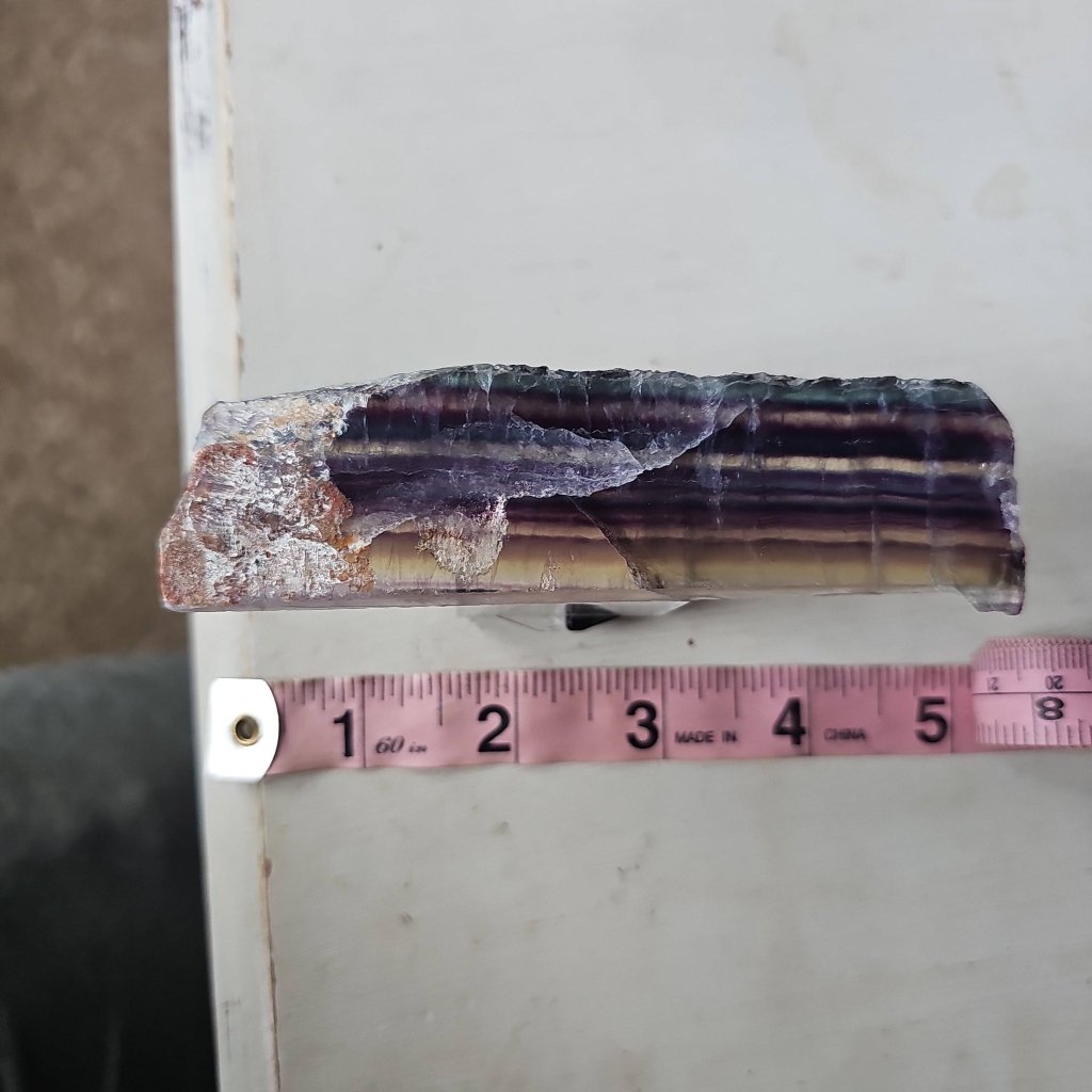 Fluorite Crystal Slice #647 - Studio Selyn