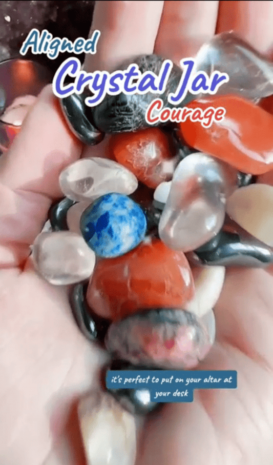 Courage Aligned Crystal Jar - Studio Selyn - Crystal