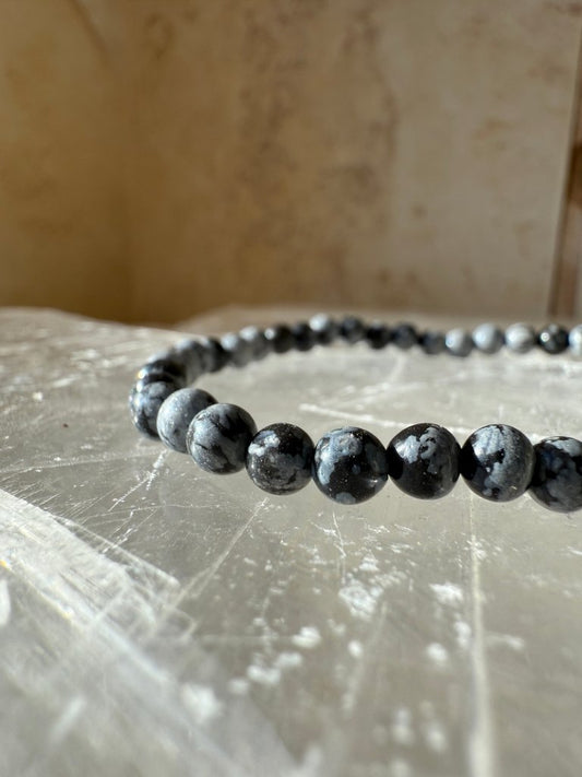 Snowflake Obsidian Bracelet - Studio Selyn
