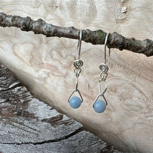Angelite Trinity Crystal Earrings - Studio Selyn