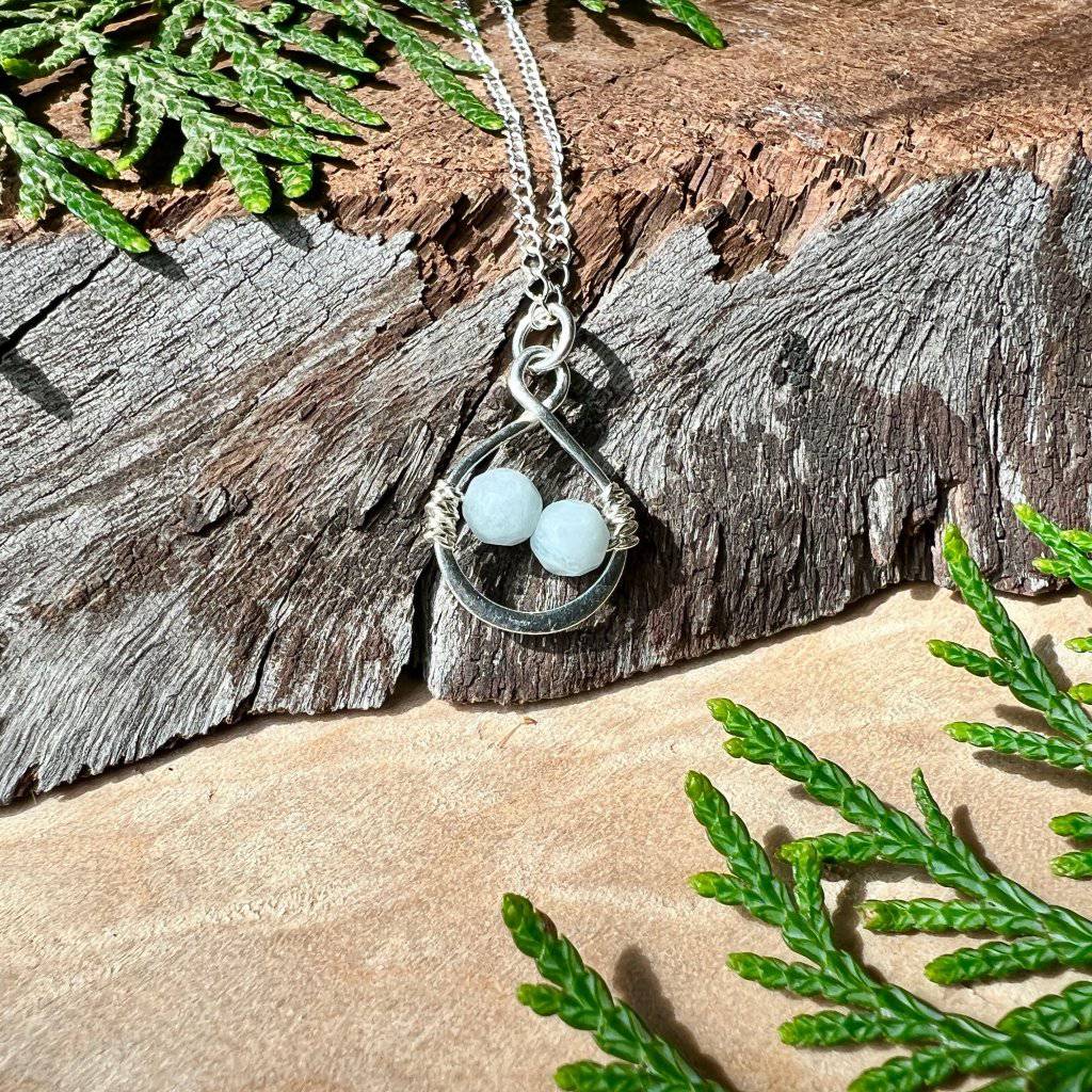 Aquamarine Infinity Crystal Necklace - Studio Selyn