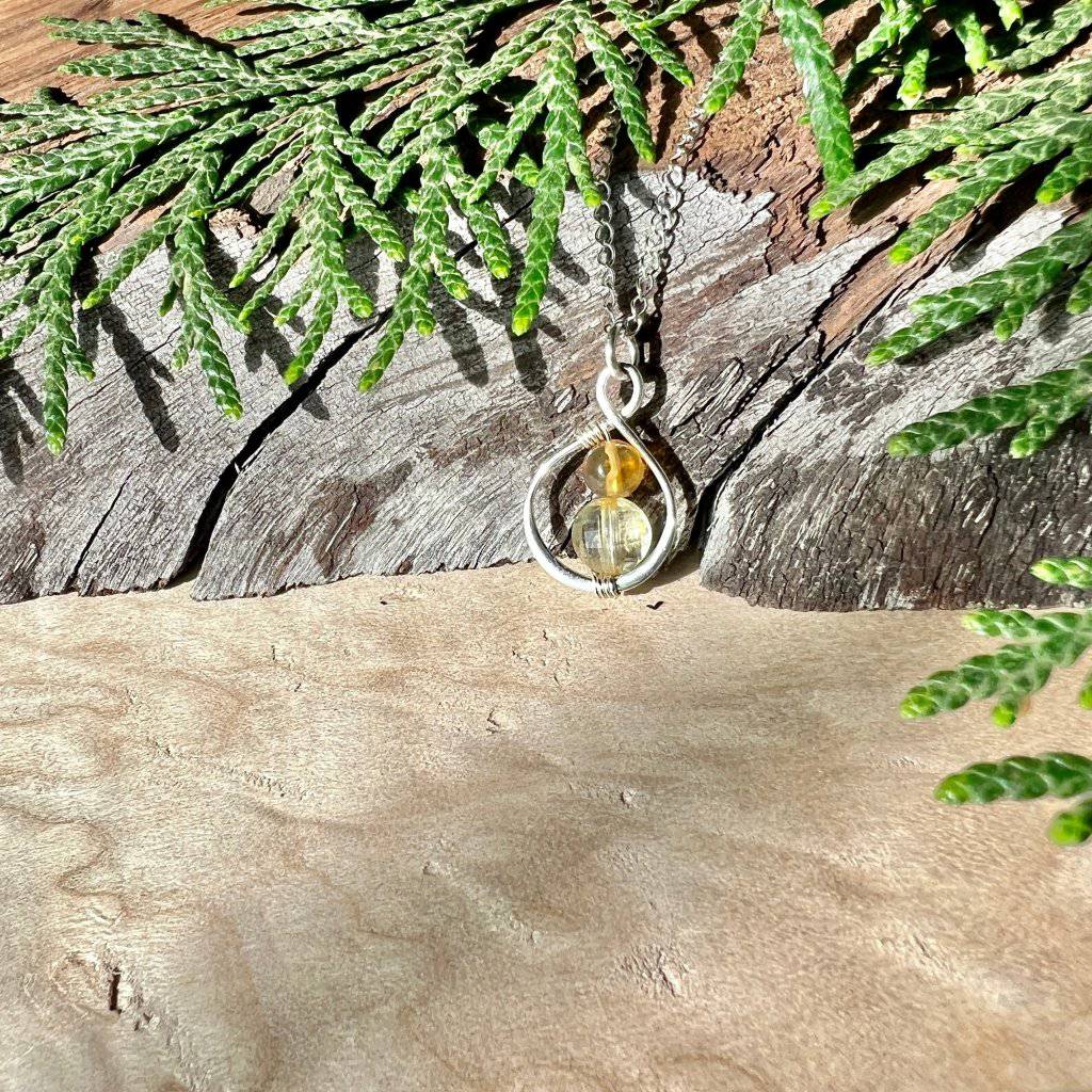 Citrine Infinity Crystal Necklace - Studio Selyn