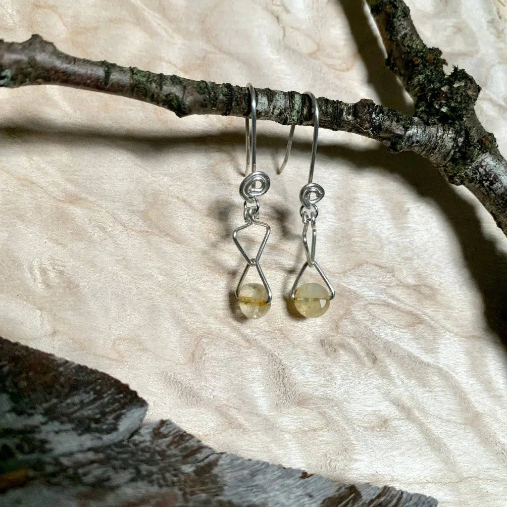 Citrine Trinity Crystal Earrings - Studio Selyn