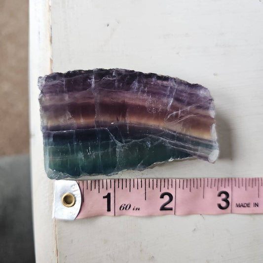 Fluorite Crystal Slice #649 - Studio Selyn