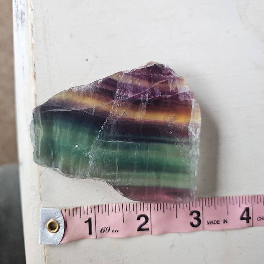 Fluorite Crystal Slice #651 - Studio Selyn