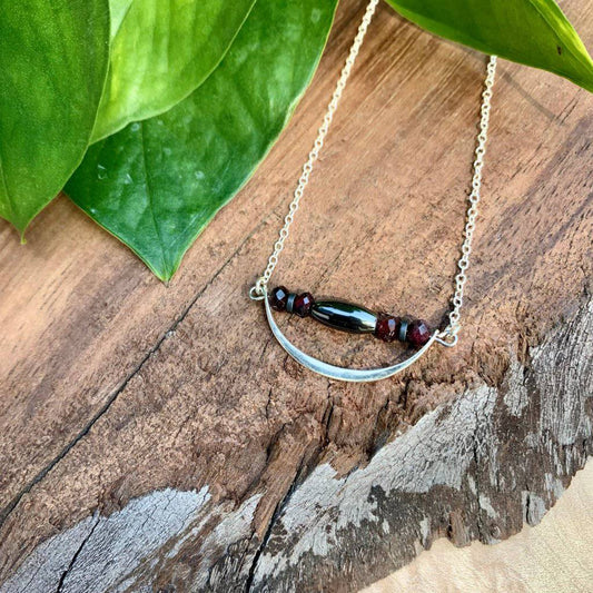 Garnet Mythology Crystal Necklace - Studio Selyn