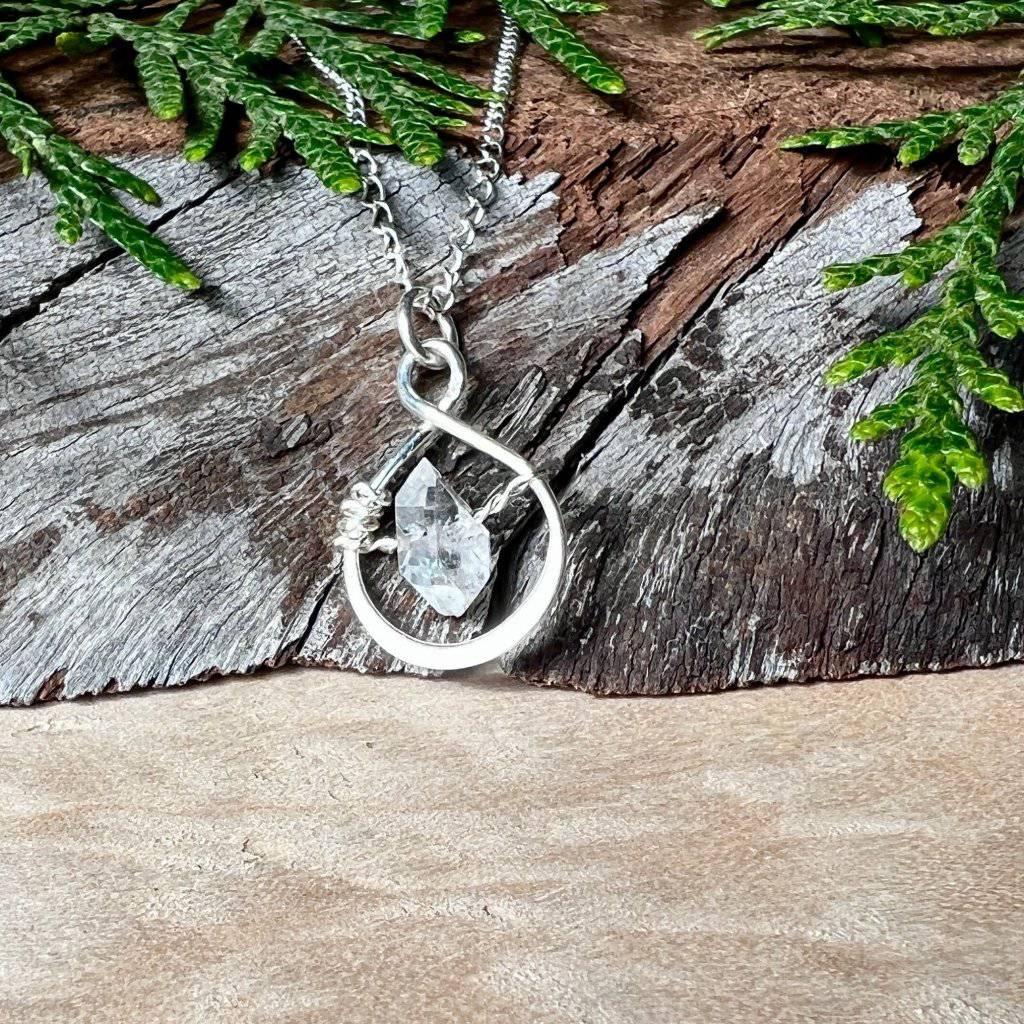 Herkimer Diamond Brilliance Infinity Crystal Necklace - Studio Selyn