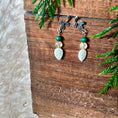 Load image into Gallery viewer, Malachite, citrine, shell earrings - Studio Selyn