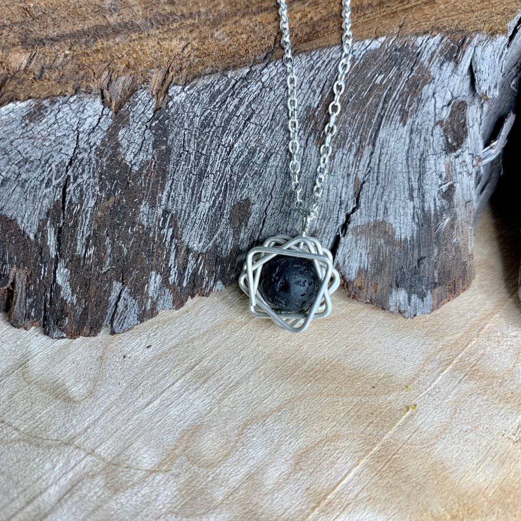 Lava Stargazer Diffuser Crystal Necklace - Studio Selyn