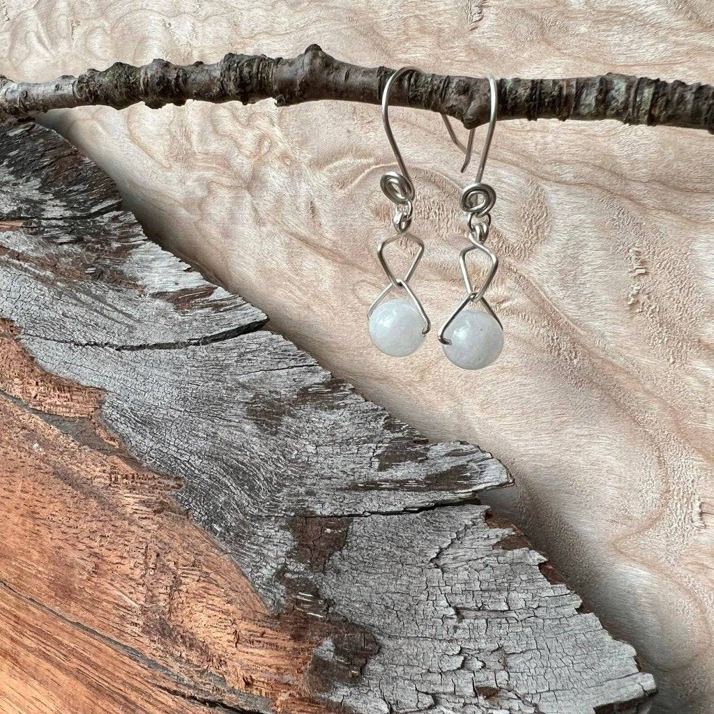 Moonstone Trinity Crystal Earrings - Studio Selyn