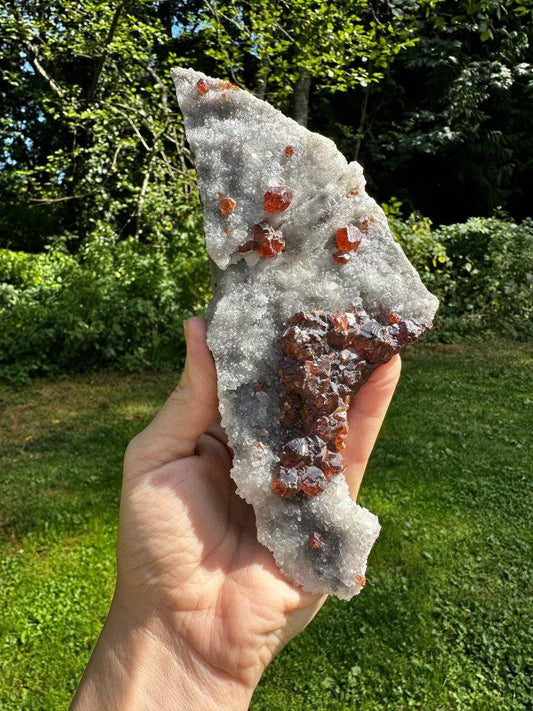 Red Garnet on Quartz Druzy Crystal #429 - Studio Selyn