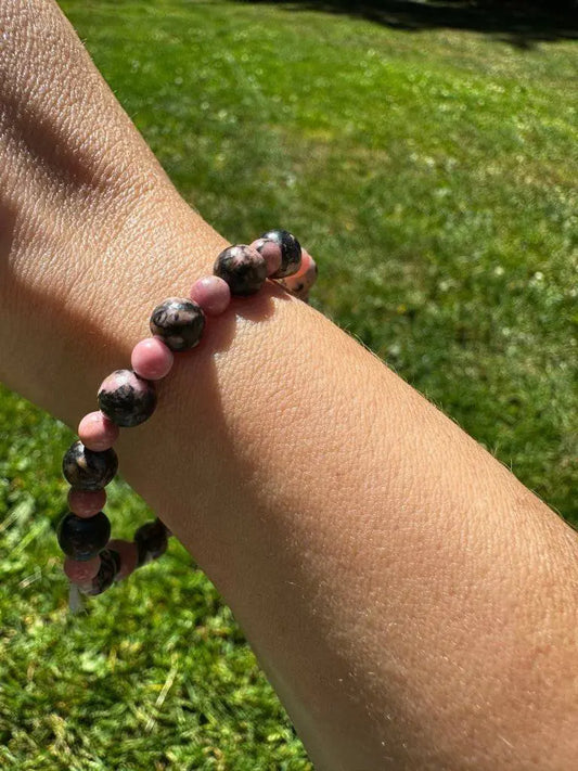 Rhodonite Crystal Bracelet - Studio Selyn