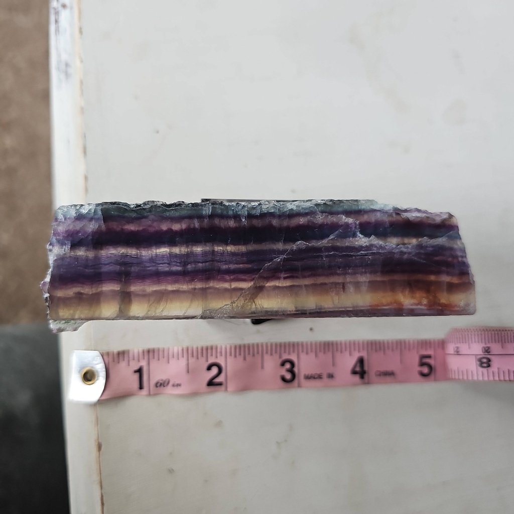Fluorite Crystal Slice #647 - Studio Selyn