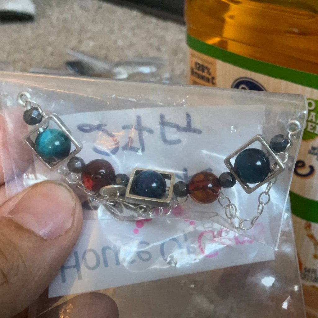 Hematite, Amber, Blue Tigers Eye, Mystic Tigers Eye Crystal Bracelet - Studio Selyn