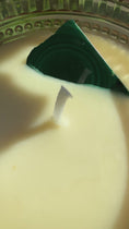 Load and play video in Gallery viewer, Malachite Crystal Energy Candle – Transformation & Protection
