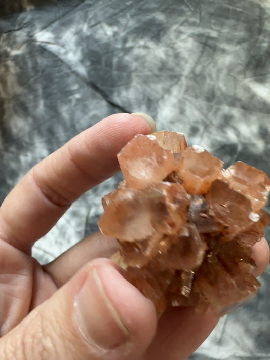 Red Aragonite Crystal Star Cluster #493