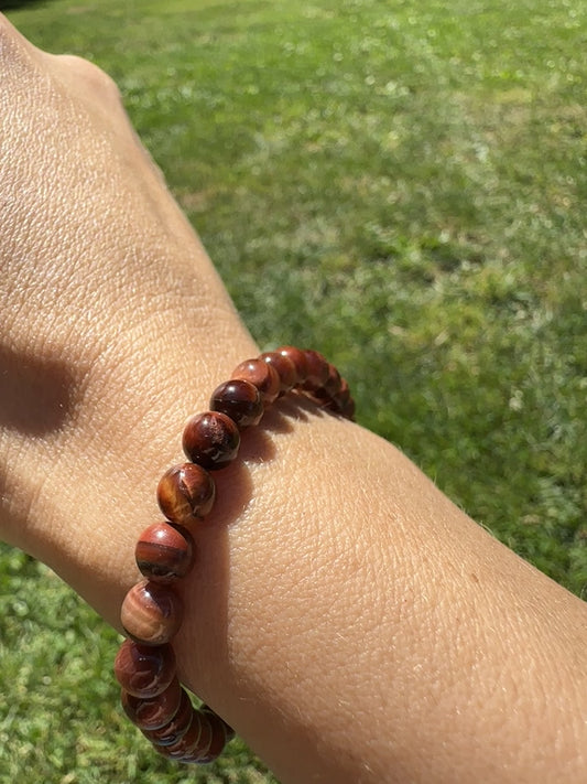 Red Tiger Eye Crystal Bracelet