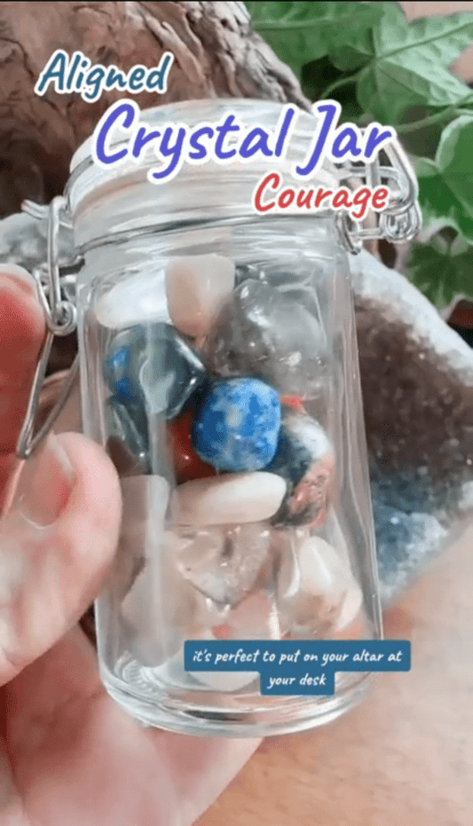Courage Aligned Crystal Jar - Studio Selyn - Crystal