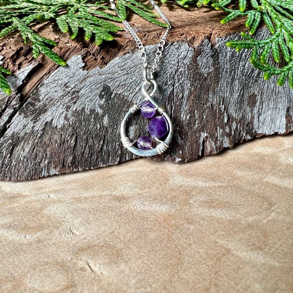Amethyst Infinity Necklace - Studio Selyn