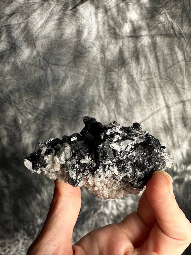 Black Tourmaline in Quartz Crystal #491 - Studio Selyn