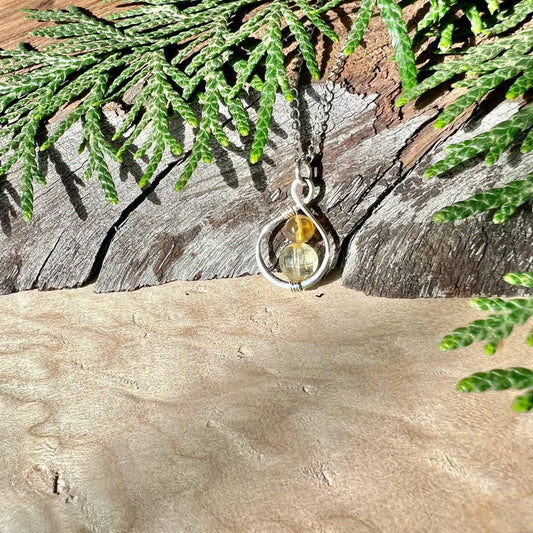 Citrine Infinity Crystal Necklace - Studio Selyn