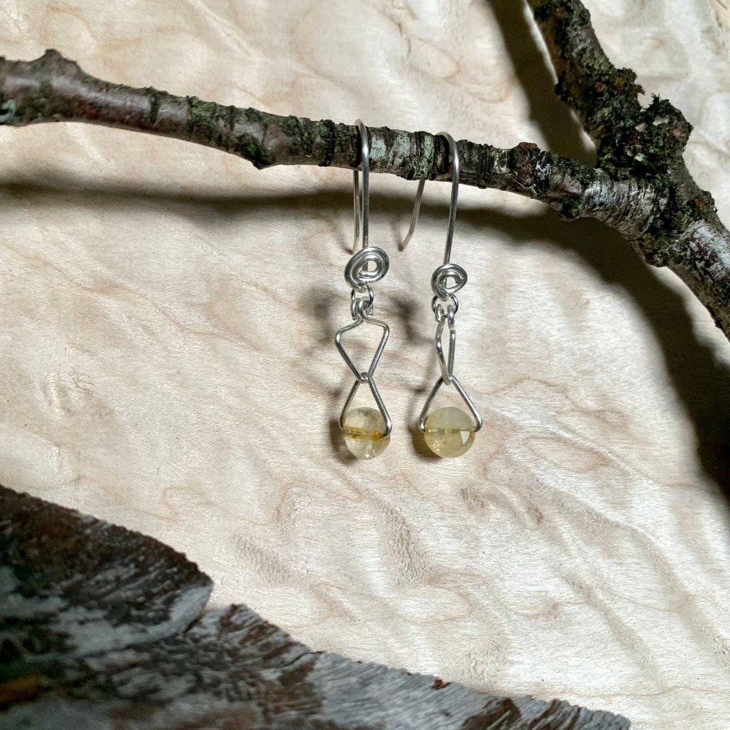 Citrine Trinity Crystal Earrings - Studio Selyn