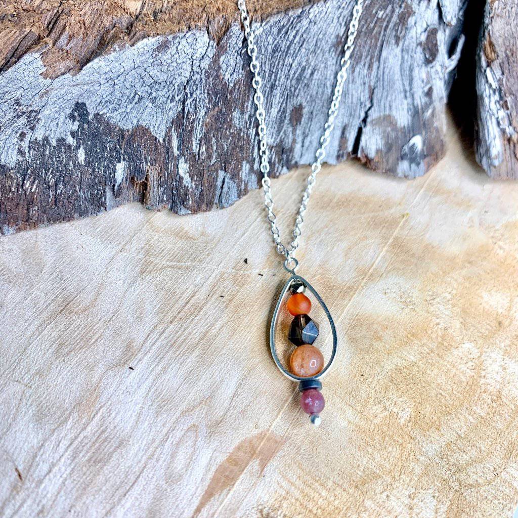 Empowerment Droplet Crystal Necklace  - Studio Selyn