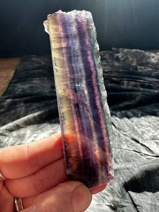 Fluorite Crystal Slice #647 - Studio Selyn