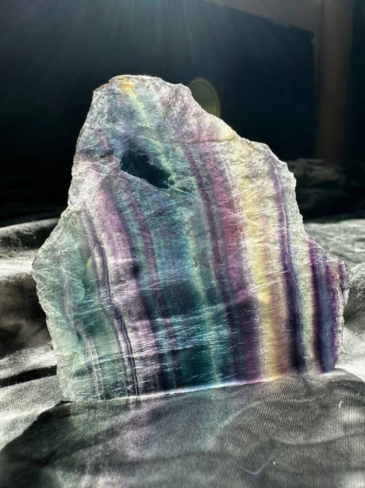 Fluorite Crystal Slice #648 - Studio Selyn