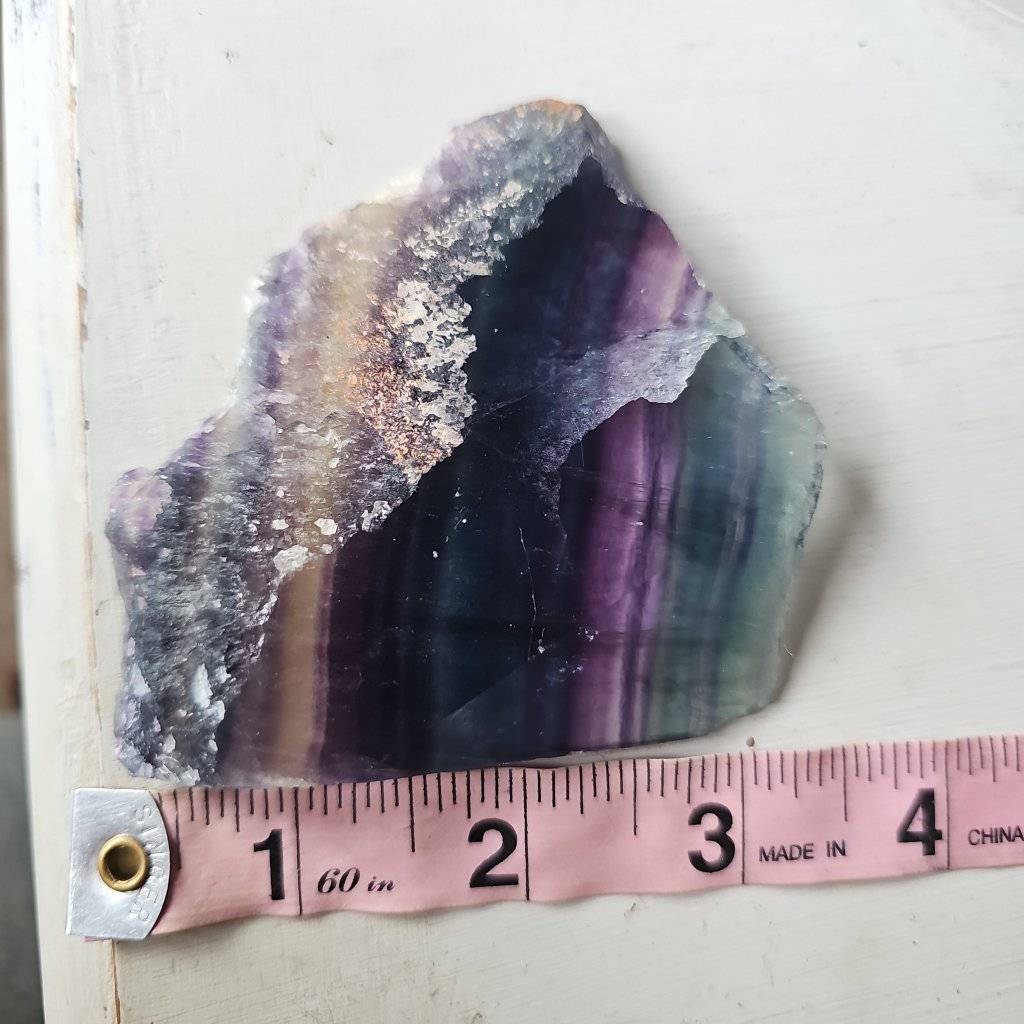 Fluorite Crystal Slice #648 - Studio Selyn