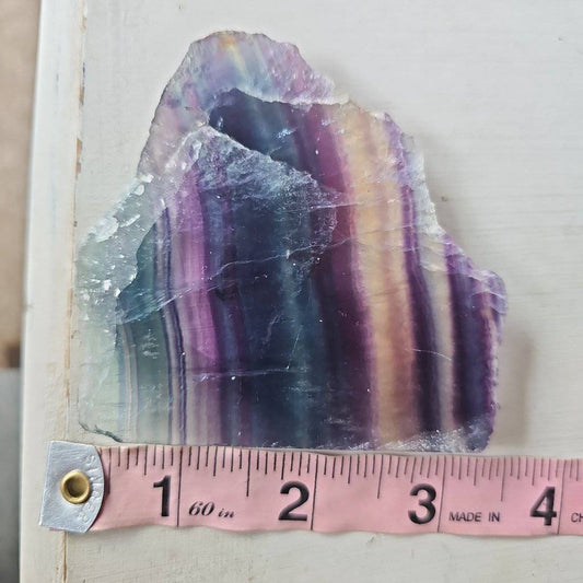 Fluorite Crystal Slice #648 - Studio Selyn