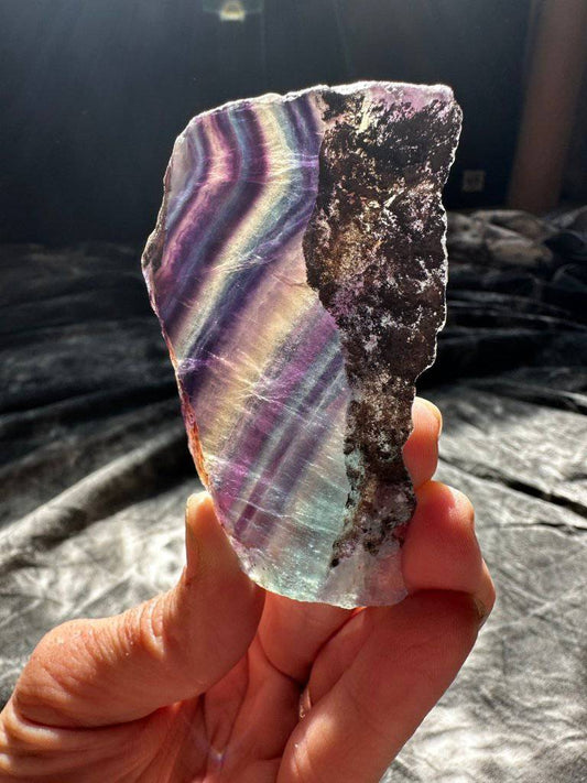 Fluorite Crystal Slice #650 - Studio Selyn