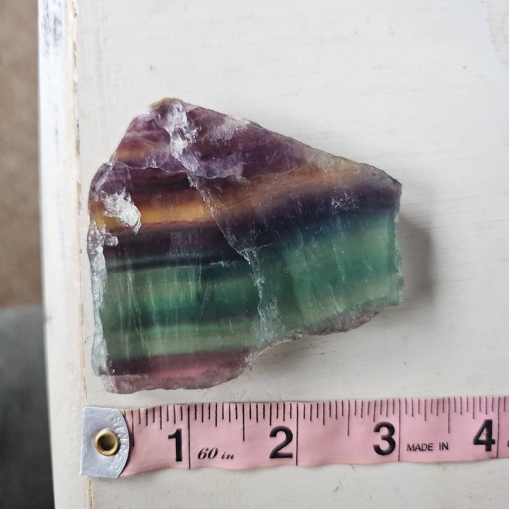 Fluorite Crystal Slice #651 - Studio Selyn