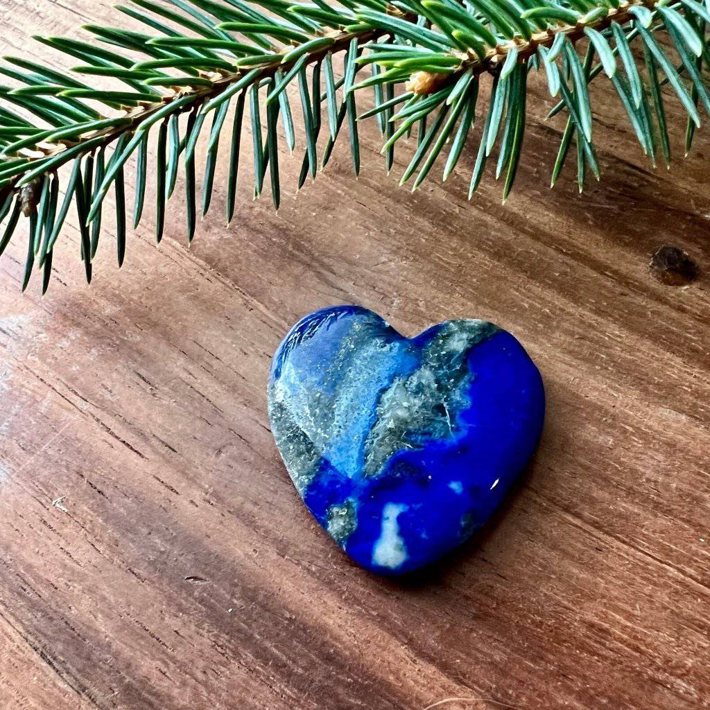 Lapis Lazuli Carved Heart Lapis Crystal #64 - Studio Selyn