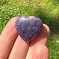 Load image into Gallery viewer, Lepidolite Crystal Carved Polished Heart #72 - Studio Selyn
