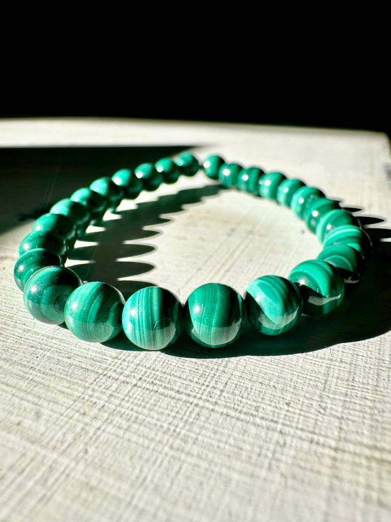 Natural Malachite Beaded Bracelet - Studio Selyn