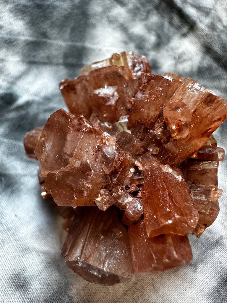 Red Aragonite Crystal Star Cluster #493 - Studio Selyn