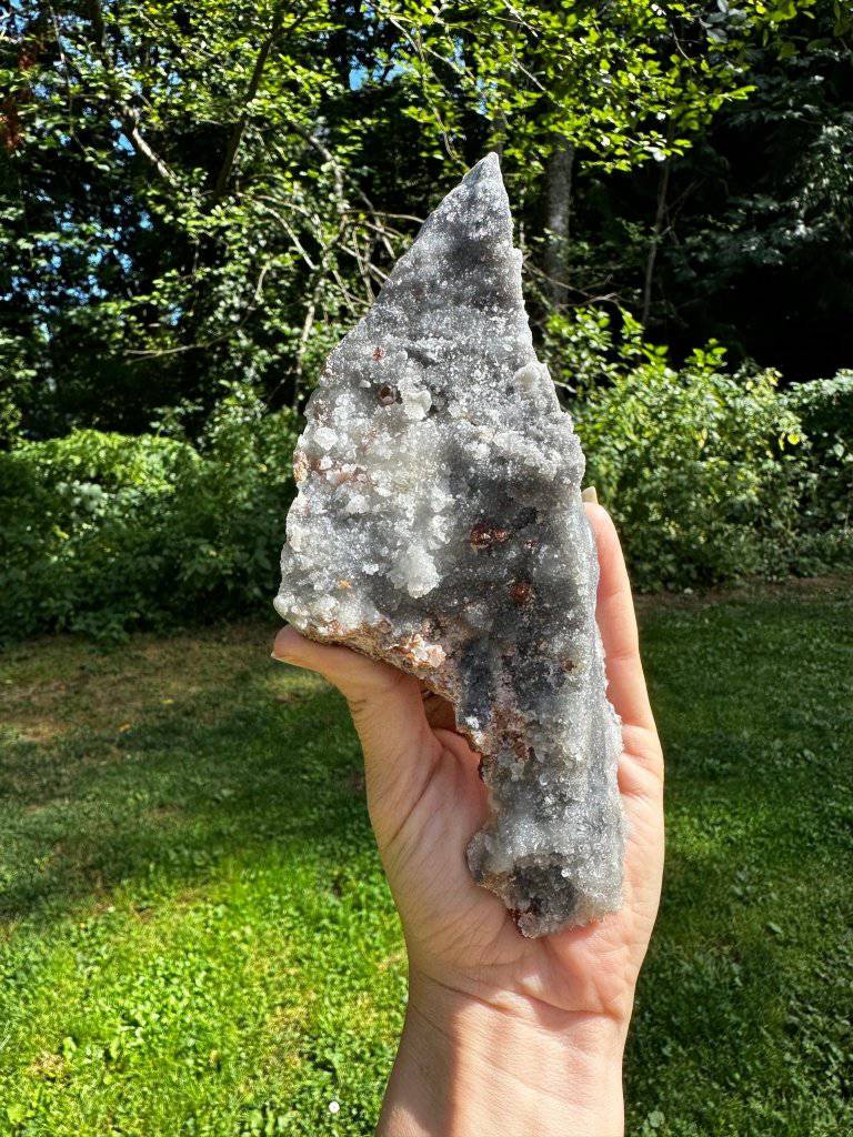 Red Garnet on Quartz Druzy Crystal #429 - Studio Selyn