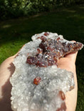 Load image into Gallery viewer, Red Garnet on Quartz Druzy Crystal #429 - Studio Selyn
