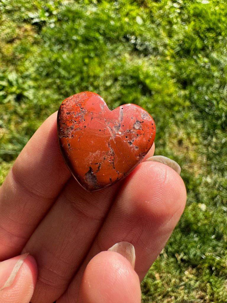 Red Jasper Carved Polished Heart Crystal #54 - Studio Selyn