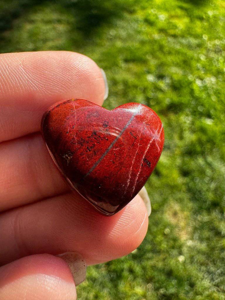 Red Jasper Carved Polished Heart Crystal #56 - Studio Selyn