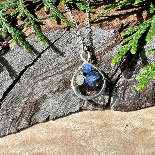 Sapphire Infinity Crystal Necklace - Studio Selyn