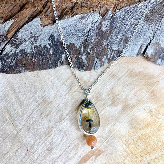 Serenity Droplet Crystal Necklace - Studio Selyn