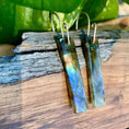 Load image into Gallery viewer, Small Batched Labradorite Stone Drop Crystal Earrings - Studio Selyn
