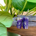 Load image into Gallery viewer, Small Batched Morado Opal Stone Drop Crystal Earrings - Studio Selyn
