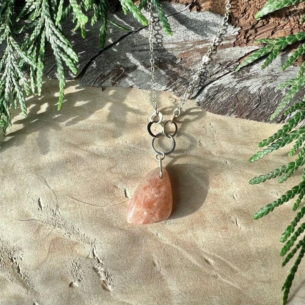 Sunstone Pendant Crystal Necklace - Studio Selyn