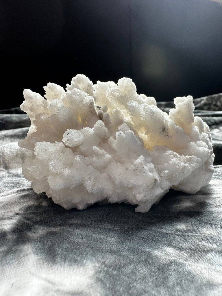 White Aragonite Crystal #492 - Studio Selyn